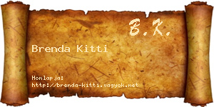 Brenda Kitti névjegykártya